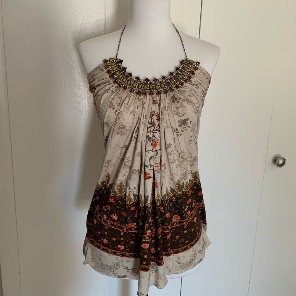 Sky Jeweled Halter Top